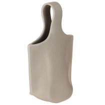 Product Decorative Vase Ceramic Bag Shopper Gray 19×4.5×33cm
