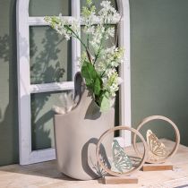 Product Decorative Vase Ceramic Bag Shopper Gray 19×4.5×33cm