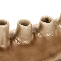 Product Decorative Vase Boat Ceramic Vase Brown 23×8.5cm H11cm