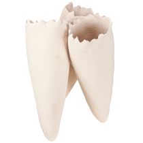 Product Decorative vases cone vases beige ceramic 14.5cmx15x21cm