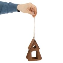 Product Decorative hanging birdhouse, rust-colored birdhouse decoration, 17.5cm