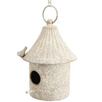Product Decorative birdhouse metal hanging decoration in antique Ø15cm H21cm
