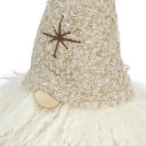 Product Gnome with felt hat Table décor Brown Beige H28cm 2 pcs
