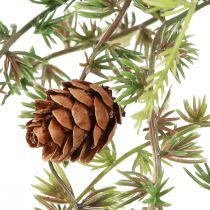 Product Decorative larch branch with cones, green, winter decoration 93cm, snowy, artificial Christmas branch