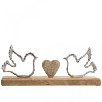 Decorative display heart and doves wedding decoration 30×5×12cm