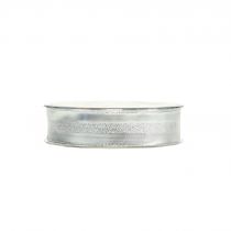 Product Decorative ribbon silver with stripes 25mm 20m