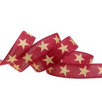 Decorative ribbon with mica star 25mm 20m