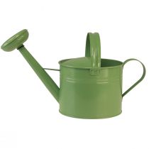 Product Decorative metal watering can, mint color, for plants &amp; decoration, spring/summer, H26cm, 5L
