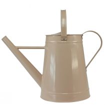 Product Metal decorative watering can, sand-colored vintage design, for plants &amp; dried flowers, 50×22.5×39cm