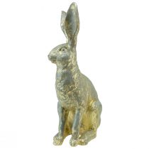 Product Decorative Bunny Sitting Gray Gold Vintage Easter 20.5x11x37cm