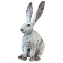 Product Decorative Rabbit Sitting Shabby Chic White Decorative Figure H46.5cm