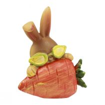 Product Decorative bunny with carrot Easter bunny decorative figures H5.5cm 6pcs
