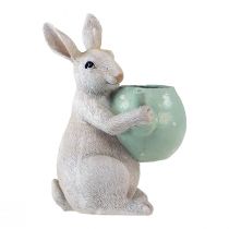 Product Decorative rabbit with teapot decorative figure table decoration Easter H22.5cm