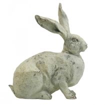 Decorative rabbit sitting stone look garden decoration H30cm 2pcs