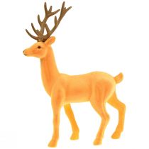 Product Decorative deer reindeer yellow brown decorative figure flocked 37cm