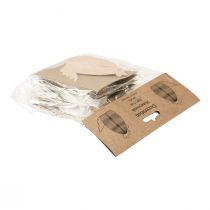 Product Decoration Chicken Rooster Honeycomb Paper White Orange 7.5×4.5×8cm 6 pcs