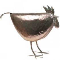 Product Deco Chicken Metal Deco Metal Bird Metallic Rosé 51×16×36cm