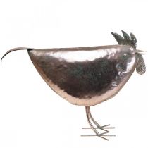 Product Deco Chicken Metal Deco Metal Bird Metallic Rosé 51×16×36cm