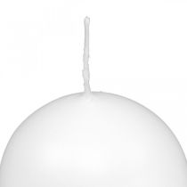 Decorative candles white Ball candles Advent candles Ø60mm 16 pieces