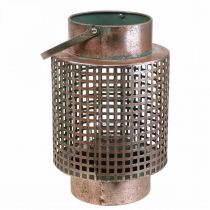 Decorative Lantern Lantern Metal with Handle Rose Ø18cm H29cm