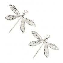 Product Decorative dragonflies for hanging summer decoration silver 5×4cm 36pcs