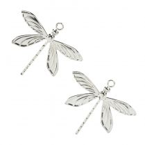 Product Decorative dragonflies for hanging summer decoration silver 5×4cm 36 pcs