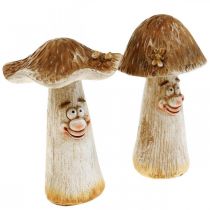 Product Decoration Mushrooms Autumn Decoration Funny Mushrooms Ø7/9cm H13cm 2pcs