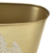 Product Decorative oval bowl, Christmas tree-shaped planter, gold, 24×13×12.5cm