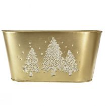 Product Decorative bowl oval Christmas tree planter gold 24×13×12.5cm