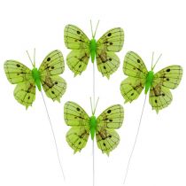 Product Decorative butterflies green 8cm 6pcs