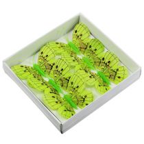 Product Decorative butterflies green 8cm 6pcs