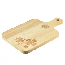 Product Decorative cutting board with clover leaves mango wood 38×22cm