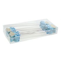 Product Decorative plug baby blue 5cm L25cm 20 pcs