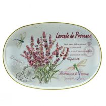 Product Decorative tray lavender plastic tray white 39×27.5cm