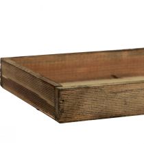 Product Decorative tray oblong wooden tray natural rustic 42×14×3cm