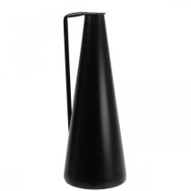 Decorative vase metal handle floor vase black 20x19x48cm