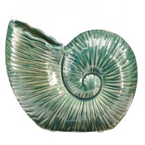 Product Decorative vase snail shell ceramic green 18x8.5x15.5cm