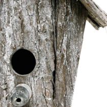 Decorative birdhouse for hanging Bird house decoration bark H21cm