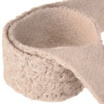 Product Decorative ribbon old pink wide gift ribbon wool look 40mm 8m