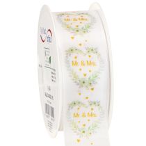 Product Wedding decorative satin ribbon “Mr. &amp; Mrs.” for elegant decoration