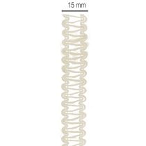 Product Decorative jute ribbon, natural gift ribbon, cream white, 15mm x 15m