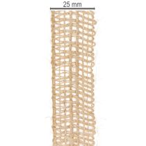 Product Decorative jute ribbon, natural, 25mm; jute ribbon; rustic gift ribbon, 10m