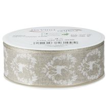 Product Deco ribbon natural deer 40mm 20m