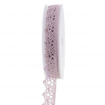 Product Decorative ribbon lace 22mm 20m lilac