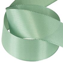 Product Decorative ribbon taffeta ribbon gift ribbon green sage 40mm 50m