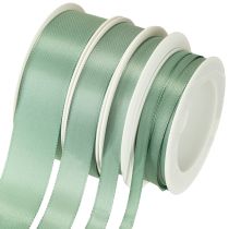 Product Decorative ribbon taffeta ribbon green sage various widths 50m