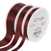 Product Decorative taffeta ribbon, red, various widths, 50m