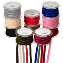Product Decorative ribbon Velvet ribbon 10mm 20m Various colors