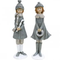 Product Deco figures winter children figures girls H19cm 2pcs