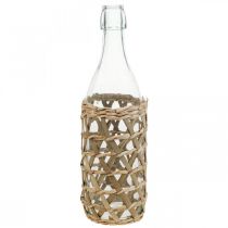 Deco bottle glass glass bottle decoration braided Ø9.5cm H31cm